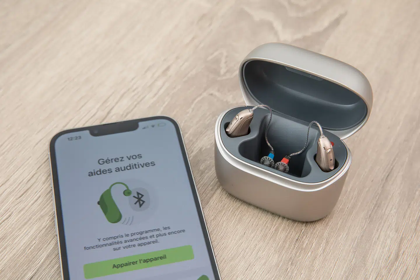 Appareils auditifs Bluetooth connectés au smartphone