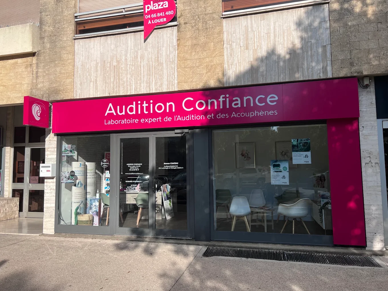 Façade du centre, audition confiance, Nimes Jean-Jaurès